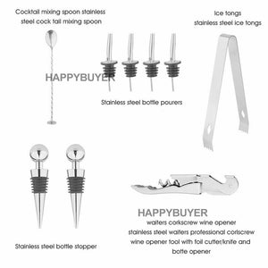 20Pcs Cocktail Shaker Set | 750ml Martini Strainer | Bartender Kit | Bar Spirits Maker