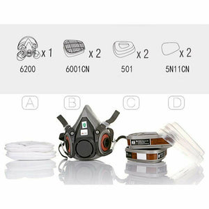 7 IN 1 Gas Mask | Full Face Respirator | Paint Spray | Chemical Facepiece | Reusable | AU