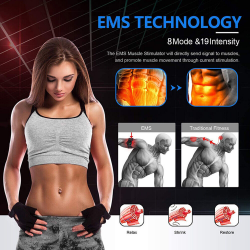 ABS Stimulator EMS Toner Massager | Abdominal Trainer | Muscle Fitness | Body Exercise