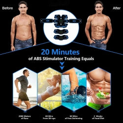 ABS Stimulator EMS Toner Massager | Abdominal Trainer | Muscle Fitness | Body Exercise
