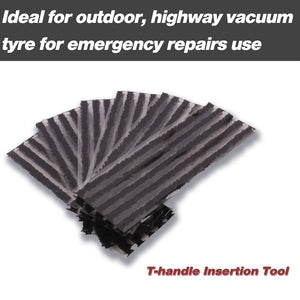 56-Piece Tyre Puncture Repair Kit | Heavy-Duty Tube Recovery Plugs with Case | Car/4WD