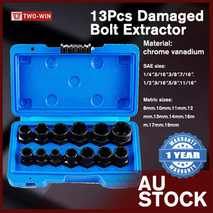 13-Piece Impact Bolt & Nut Remover Set | Nut Extractor Socket | Bolt Remover Tool
