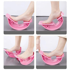Pink Calf Massage Foot Rocker | Plantar Stretch Board | Ankle Pedal Stretcher | Calf Pain Relief