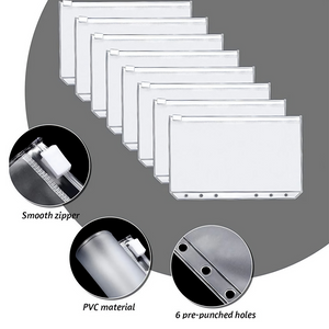 A6 PU Leather Notebook Binder | Budget Planner | Cash Pockets | Organized & Stylish