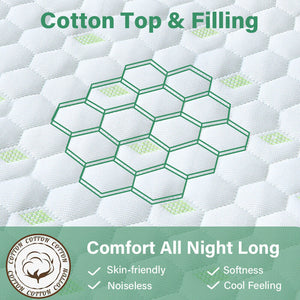 Bamboo Cotton Mattress Protector | Waterproof S Fitted Cover | Comfortable & Durable