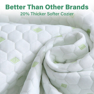 Bamboo Cotton Mattress Protector | Waterproof S Fitted Cover | Comfortable & Durable