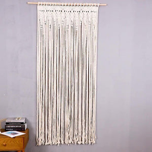 Boho Macrame Curtain | 2m | Heavy Duty Woven Wall Hanging | Window Doorway Wedding Decor