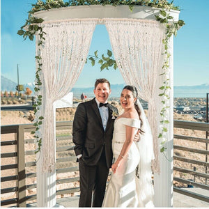 Boho Macrame Curtain | 2m | Heavy Duty Woven Wall Hanging | Window Doorway Wedding Decor