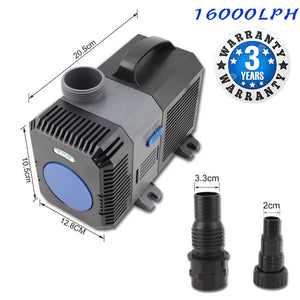 140W 16000L/H Submersible Aquarium Fountain Pond | Marine Water Pump | Fish Tank | NEW