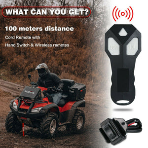 X-BULL 12V Electric Winch Boat | 3000LBS Synthetic Rope | Wireless Remote | ATV 4WD | 2 Units