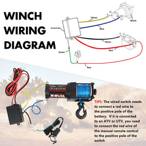 X-BULL Electric Winch 12V | 3000LBS Synthetic Rope | ATV UTV Boat Trailer | 2 X Wireless Remote