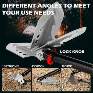 X-BULL Folding Shovel | Outdoor Camping & Survival Tool | Multifunction Military Design