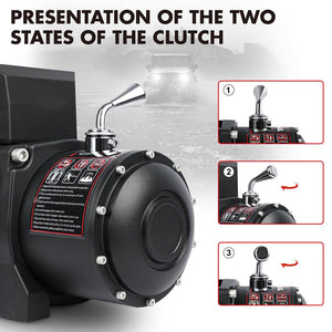 X-BULL 12000LBS Electric Winch 12V | 4x4 Synthetic Rope | 4WD Car with Winch Mounting Plate