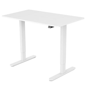 Fortia Sit To Stand Up Standing Desk | 120x60cm | 72-118cm Electric Height Adjustable | 70kg Rated | White/White Frame