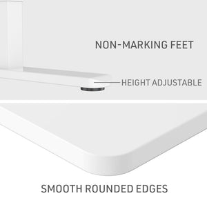 Fortia Sit To Stand Up Standing Desk | 120x60cm | 72-118cm Electric Height Adjustable | 70kg Rated | White/White Frame