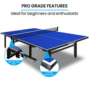 Proflex Table Tennis Table | 4 Player Ping Pong Paddle & Ball Pack