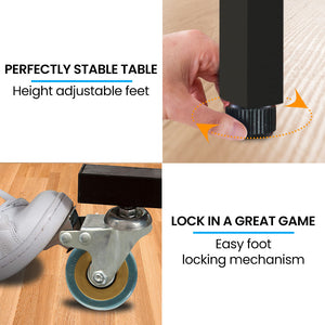 Proflex Table Tennis Table | 4 Player Ping Pong Paddle & Ball Pack