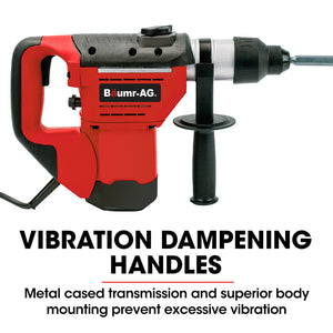 BAUMR-AG Electric Rotary Hammer Drill | 1500W | 2 Bonus Chisels & 3 Drill Bits