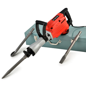 BAUMR-AG Electric Demolition Jackhammer | 2200W Pro-Grade | 3 Bonus Chisels | Steel Carry Case