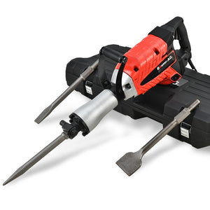 BAUMR-AG Electric Demolition Jackhammer | 2400W Pro-Grade | 3 Bonus Chisels | Carry Case