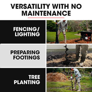 BAUMR-AG Electric Post Hole Auger Digger | 1500W | Heavy Duty Earth Drill