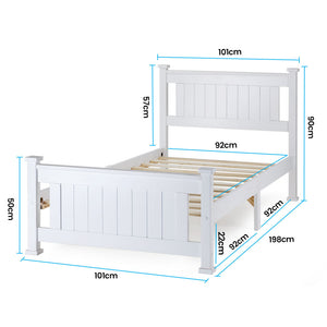 Kingston Slumber | Single Wooden Bed Frame | Kids & Adults Bedroom Furniture