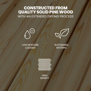 KINGSTON SLUMBER Kids Single Loft Bed Frame | Pull-Out Desk, Storage Drawers & Cabinet | White