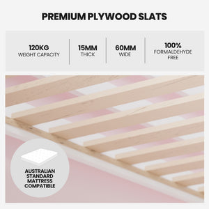 KINGSTON SLUMBER Kids Single Loft Bed Frame | Pull-Out Desk, Storage Drawers & Cabinet | White