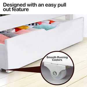 Kingston Slumber Trundle Under-Bed Storage Drawers | 2-Piece Set | White