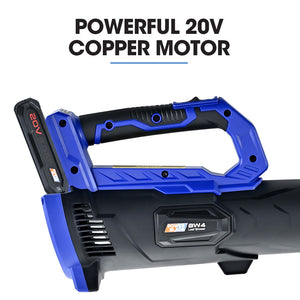 POWERBLADE BW4 20V Cordless Electric Leaf Blower Kit | Battery & Fast Charger Included