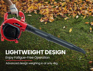 BAUMR-AG Leaf Blower Vacuum | Cordless Petrol 2-Stroke | Handheld Garden Vac