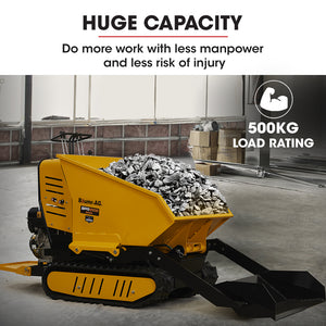 BAUMR-AG Ride-On Motorised Wheelbarrow | 10HP | 306cc Petrol Engine | 500kg Capacity