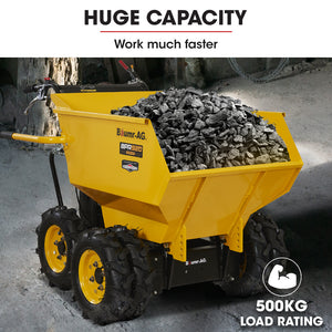 Baumr-AG 6-Wheel Motorised Wheelbarrow | Dumper | Briggs & Stratton CR950 | 500kg Capacity