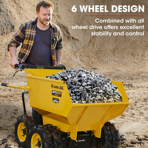 Baumr-AG 6-Wheel Motorised Wheelbarrow | Dumper | Briggs & Stratton CR950 | 500kg Capacity
