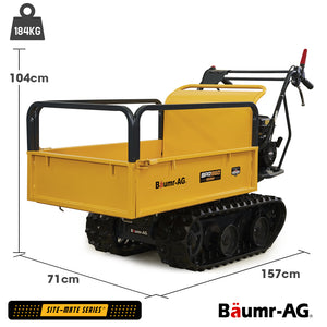 Baumr-AG Motorised Tracked Wheelbarrow Dumper | Briggs & Stratton CR950 Engine | 300kg Capacity