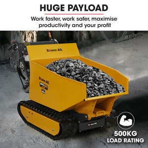 Baumr-AG Motorised Tracked Wheelbarrow Dumper | Briggs & Stratton CR950 Engine | 500kg Capacity