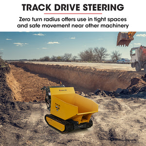 Baumr-AG Motorised Tracked Wheelbarrow Dumper | Briggs & Stratton CR950 Engine | 500kg Capacity