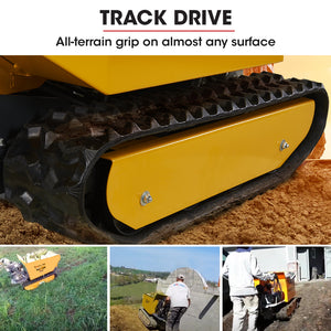 Baumr-AG Motorised Tracked Wheelbarrow Dumper | Briggs & Stratton CR950 Engine | 500kg Capacity