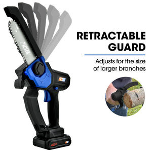 POWERBLADE SW6 | 20V Cordless Mini Chainsaw Kit | Electric Tree Pruner | Battery & Fast Charger