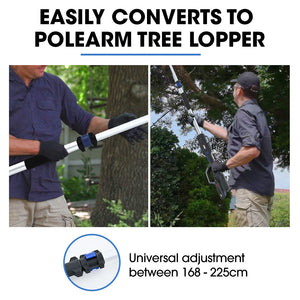 POWERBLADE SW7 | 20V Cordless Convertible Mini Chainsaw Pole Saw Kit | Telescopic Electric Tree Pruner | Battery & Fast Charger
