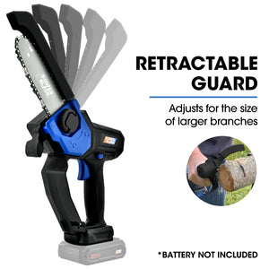 POWERBLADE SW6 | 20V Cordless Mini Chainsaw | Electric Battery Powered Tree Pruner | Skin Only