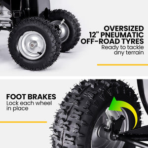 MICHIGAN Petrol Wood Chipper Shredder | 7HP 212CC | Commercial Tree Mulcher | Raptor 950