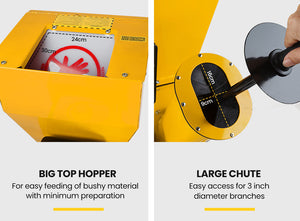 MICHIGAN Petrol Wood Chipper | 18HP 420CC | Commercial Tree Mulcher | Electric Key Start | Ravenger 1850