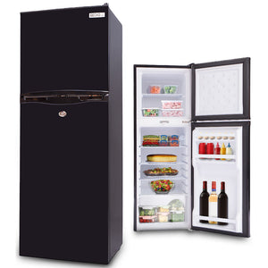 GECKO 142L Upright Portable Fridge/Freezer | 12V/24V/240V for Motorhome & Caravan | Black