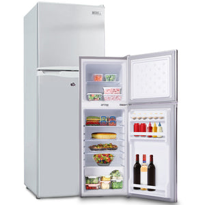 GECKO 142L Upright Portable Fridge/Freezer | 12V/24V/240V for Motorhome & Caravan | Silver