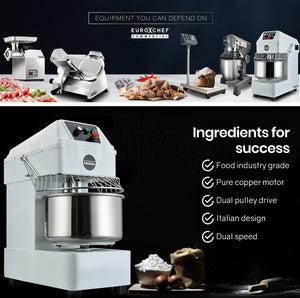 EUROCHEF Spiral Dough Mixer | 20L | Commercial Bakery Kneader