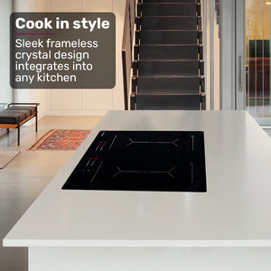 EUROCHEF Induction Cooktop | 60cm | 4 Zone | 7200W | Dual Link Bridged Zone | Touch Controls