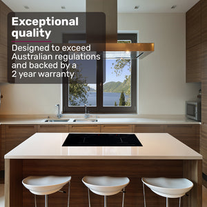 EUROCHEF Induction Cooktop | 60cm | 4 Zone | 7200W | Dual Link Bridged Zone | Touch Controls