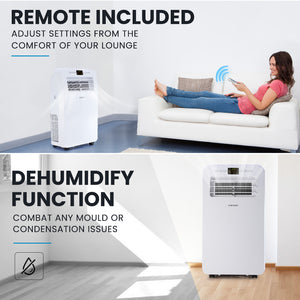 CARSON Portable Air Conditioner & Heater | 2.9kW | Reverse Cycle | Dehumidifier | Cooling & Heating