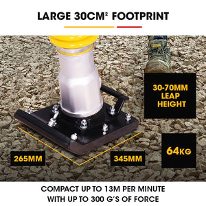Baumr-AG | Vibratory Plate Compactor | 64kg | Petrol | BRM-500 | Soil, Sand, Gravel, Asphalt